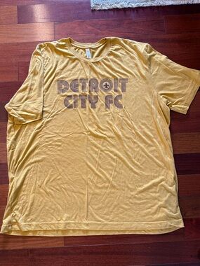 Detroit City FC Men's Yellow Graphic T‑Shirt-3XL